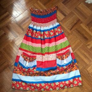 VOOM by Joy Han Strapless Patterned Dress